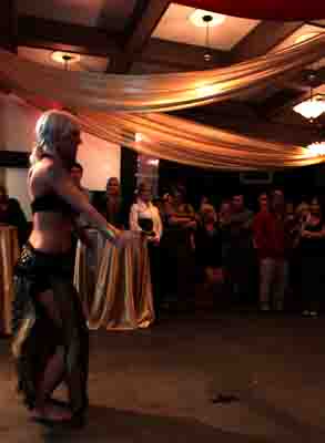 A belly dancer entertains the crowd at the Circus of the Night fundraiser for Big Brothers of Greater Vancouver. (Abby Wiseman photo)