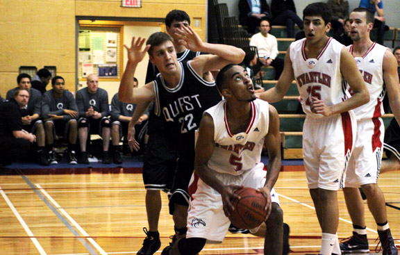 Eagles forward Ali Bosir looks for a way to the net halfway into the first quarter. (Justin Langille photo) 