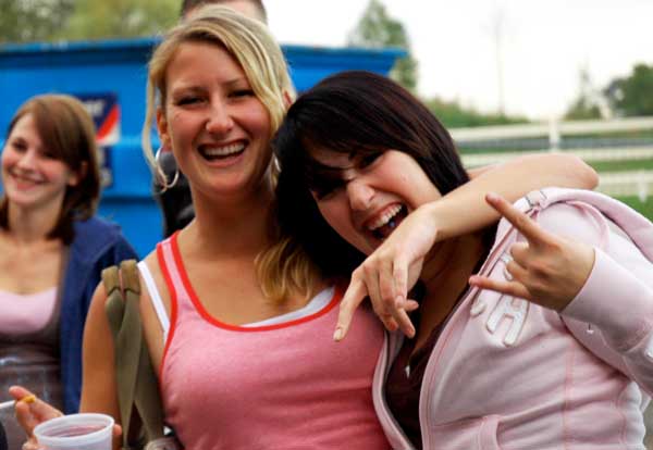 Local twin sisters from Cloverdale celebrate their birthday at Cram Jam 2008. (Alicia-Rae Light photo)