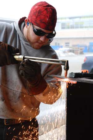 Welding students learn more than just technical skills at the Cloverdale campus. (Nathalie Heiberg-Harrison photo)