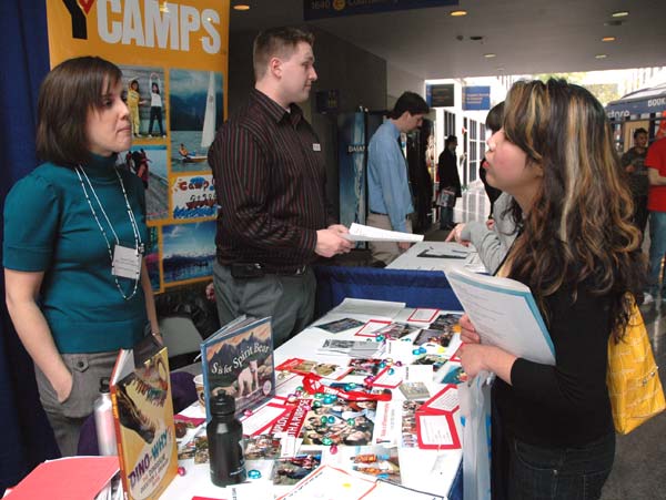 The YMCA was one of the many employers that visited the Richmond campus for Career Day, looking for students interested in both full-time and volunteer positions.