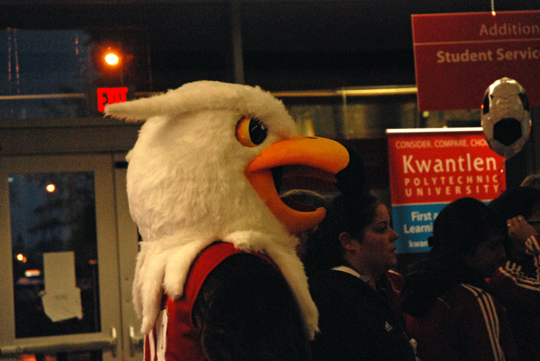 Eagles Mascot greeted guests attending the celebration.