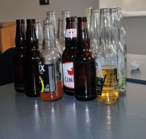 More than a handful of drinks were already consumed by 2 p.m. at Richmond campus' licensing event. (Kristi Jut photo)