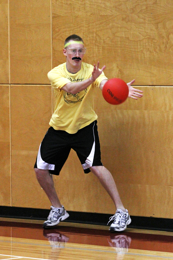 Sean Mitchell playing dodgeball